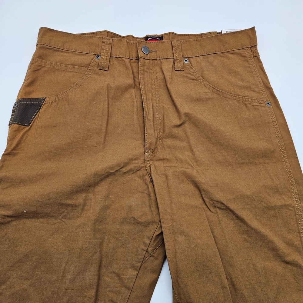 Wrangler Workwear Technician Relaxed Fit Brown Canvas Pants 36x34 WMWT1AR NEW - Picture 2 of 11